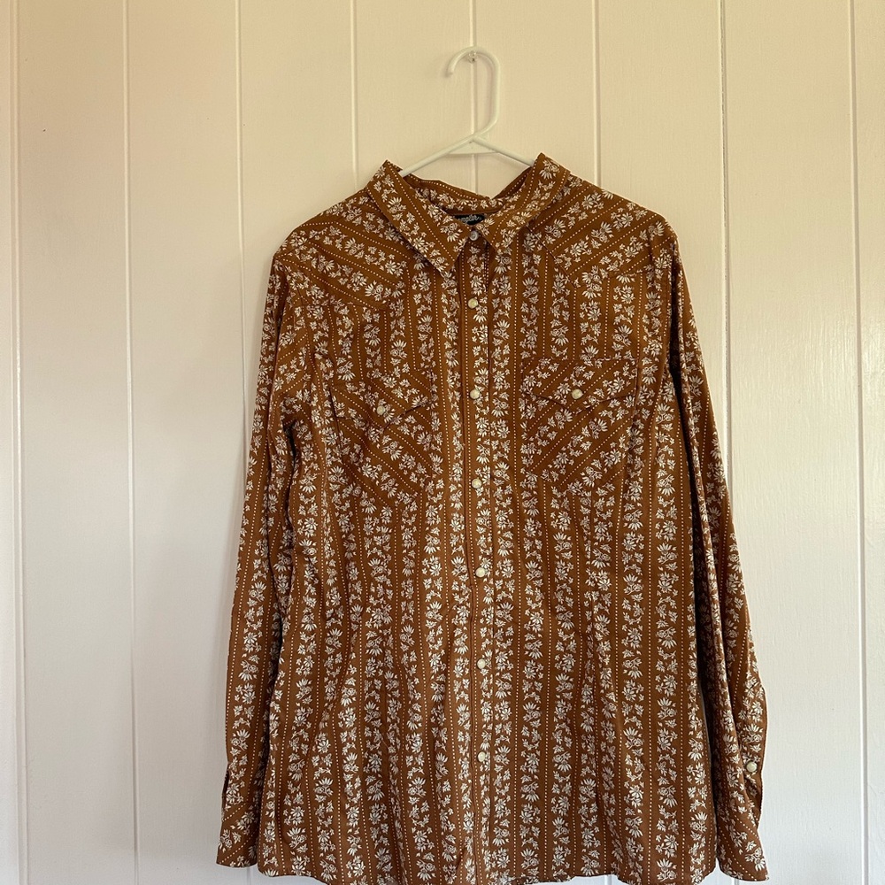 Wranglers Retro Long sleeve Snap top Size XL